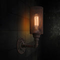 Sikunuo | Metallic Cylinder Wall Lighting with Mesh Pattern Vintage Stylish 1 Light Restaurant Wall Mount Light in Black