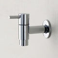 Sikunuo | Contemporary Wall-Mounted Bathroom Faucet Single Hole Low Arc Solid Brass Circular Faucet