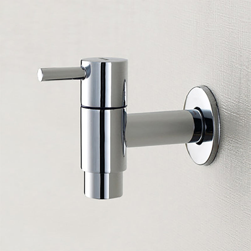 Sikunuo | Contemporary Wall-Mounted Bathroom Faucet Single Hole Low Arc Solid Brass Circular Faucet