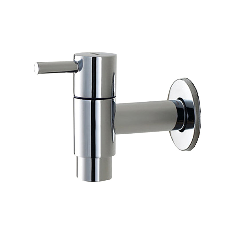Sikunuo | Contemporary Wall-Mounted Bathroom Faucet Single Hole Low Arc Solid Brass Circular Faucet