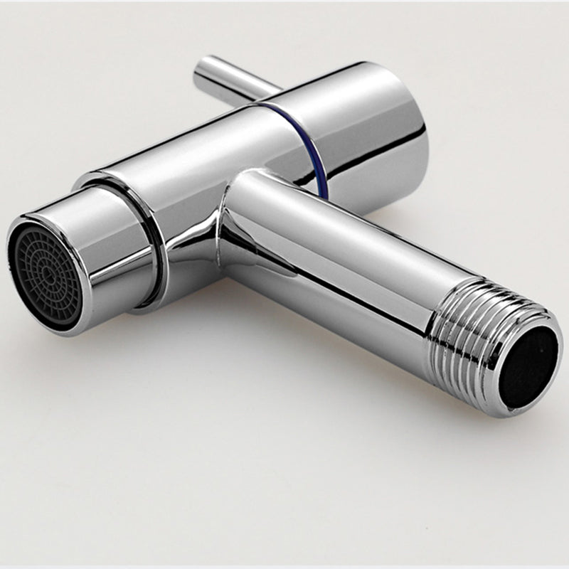 Sikunuo | Contemporary Wall-Mounted Bathroom Faucet Single Hole Low Arc Solid Brass Circular Faucet