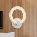 Sikunuo | White Hoop Wall Spotlight Lighting Simple LED Acrylic Wall-Mounted Lamp Light for Corner