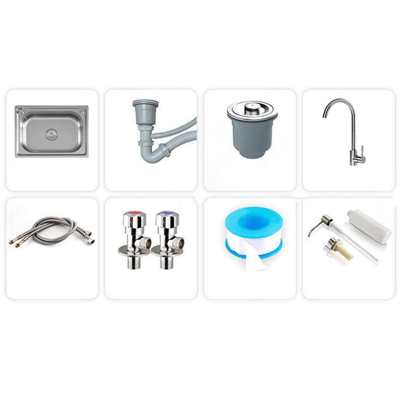Sikunuo | Modern Workstation Sink Stainless Steel Drain Arrangement and Faucet Kitchen Sink