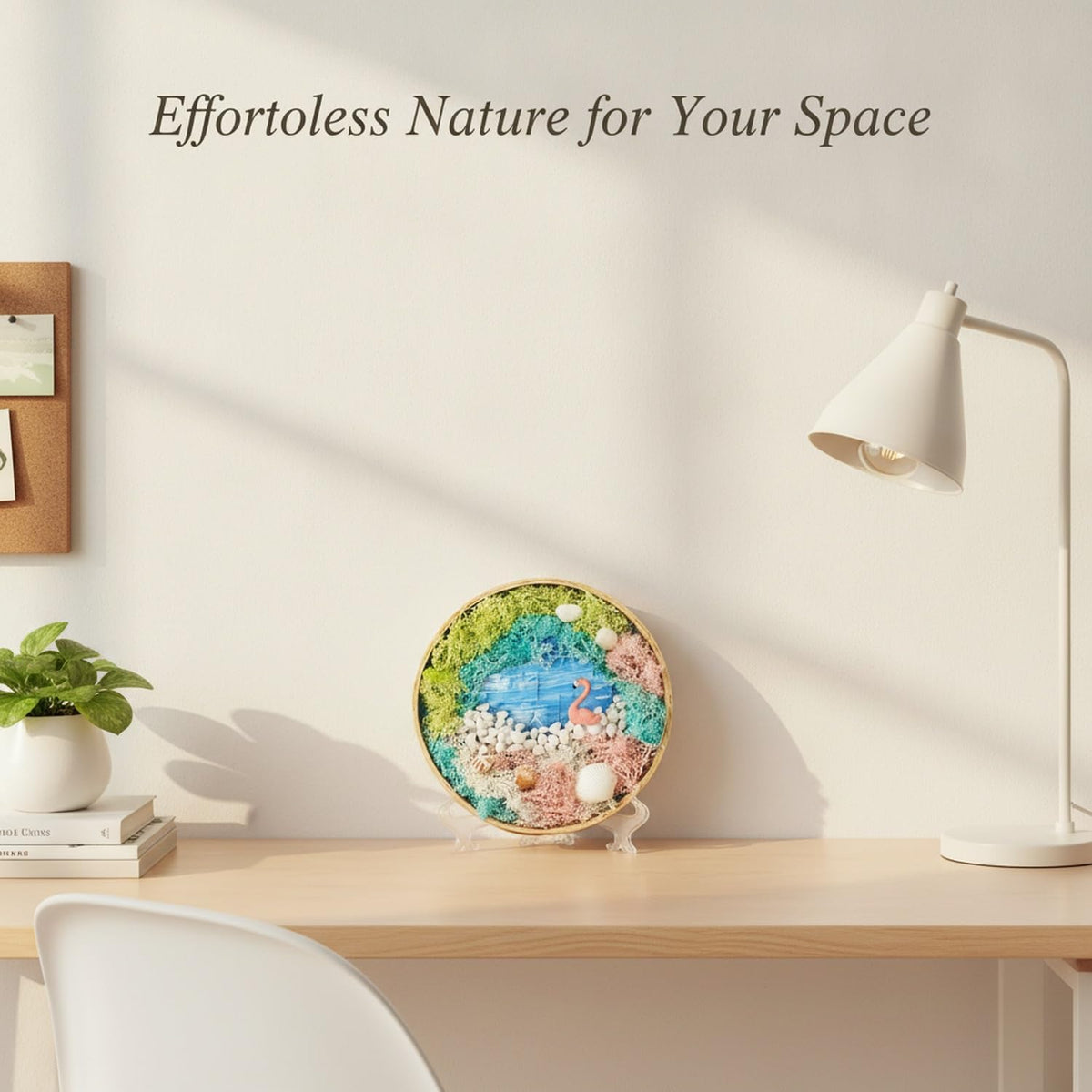DIY Preserved Moss Art Kit with Bamboo Frame