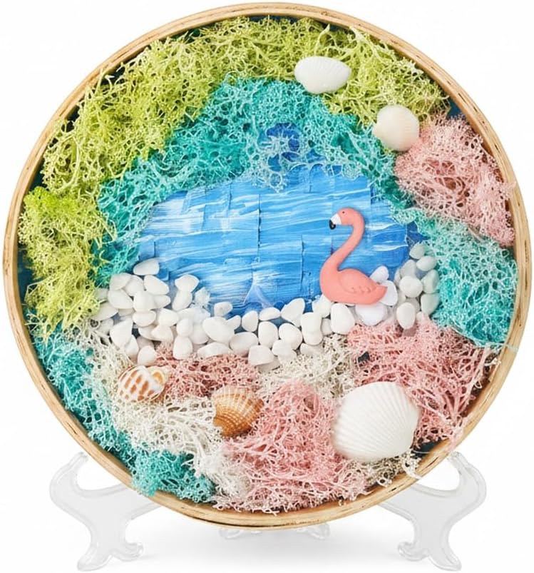 DIY Preserved Moss Art Kit with Bamboo Frame