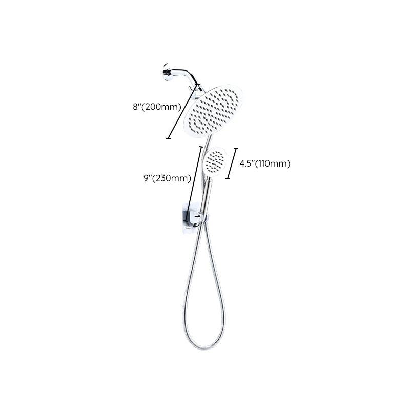 Sikunuo | Home Round Dual Shower Heads Modern Style Wall Mounted Metal Dual Shower
