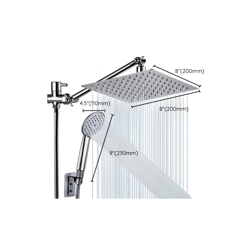 Sikunuo | Square Shape Double Shower Heads Modern Home Metal Double Shower Heads