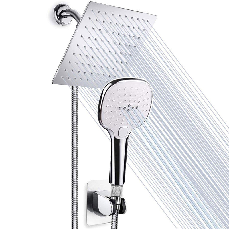 Sikunuo | Traditional Dual Showerhead Square Wall-Mounted Dual Shower