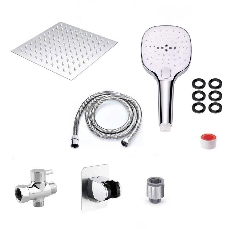 Sikunuo | Traditional Dual Showerhead Square Wall-Mounted Dual Shower