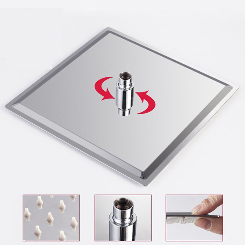 Sikunuo | Wall Mounted Fixed Shower Head Modern Style Metal Shower Head
