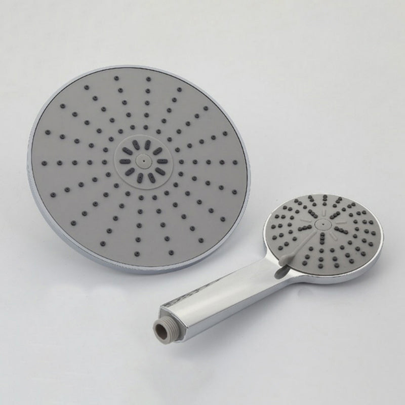 Sikunuo | Wall Mounted Round Shower Modern Style Metal Double Shower Heads