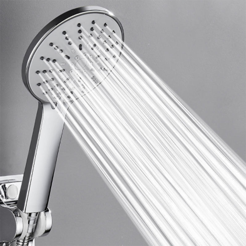 Sikunuo | Wall Mounted Round Shower Modern Style Metal Double Shower Heads