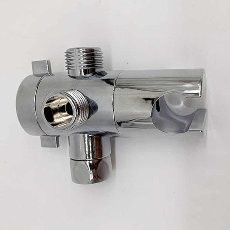 Sikunuo | Wall Mounted Round Shower Modern Style Metal Double Shower Heads