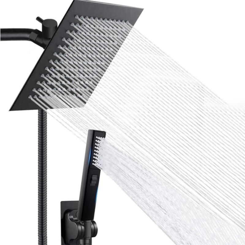 Sikunuo | Traditional Square Dual Shower Heads Metal Wall Mounted Dual Shower Heads