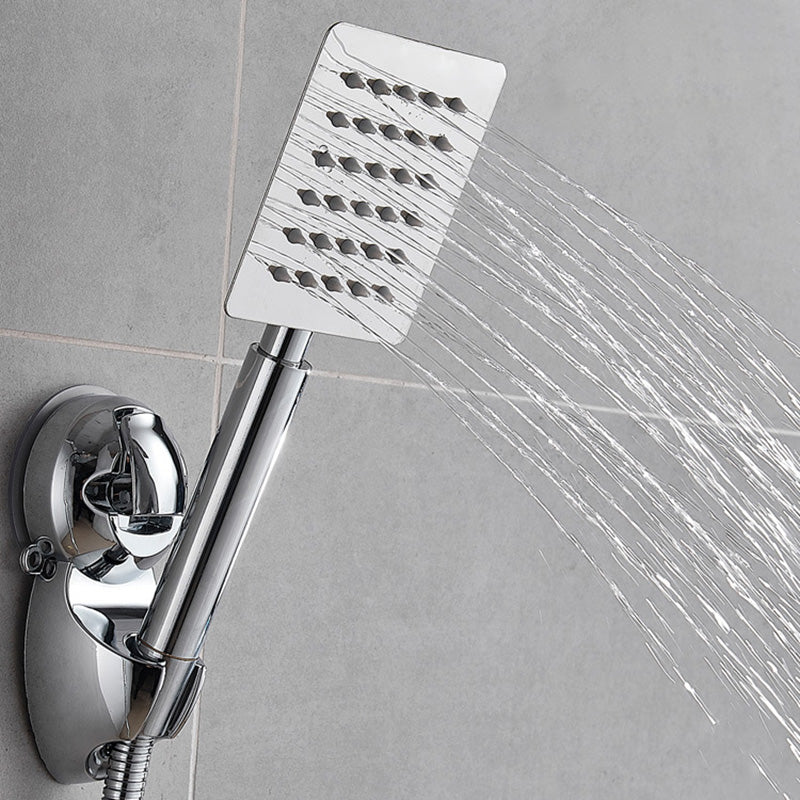 Sikunuo | Square Metal Double Shower Heads Modern Shower with Shower Hose