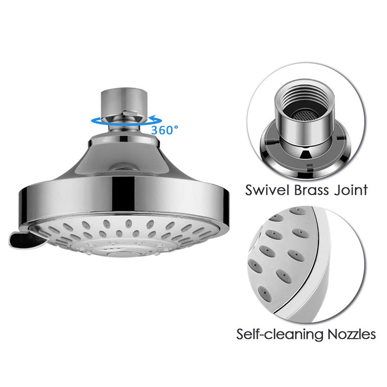 Sikunuo | Wall-mounted Metal Shower Head Modern Round Shower Head Fixed Shower Head