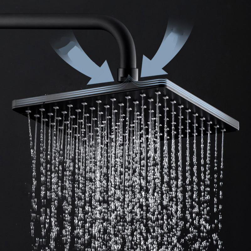 Sikunuo | Contemporary Style Shower Head Plastic Fixed Shower Head in Round and Square Shape