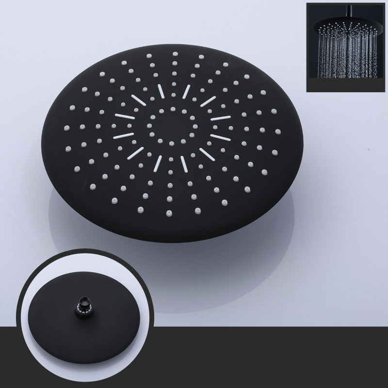 Sikunuo | Contemporary Style Shower Head Plastic Fixed Shower Head in Round and Square Shape