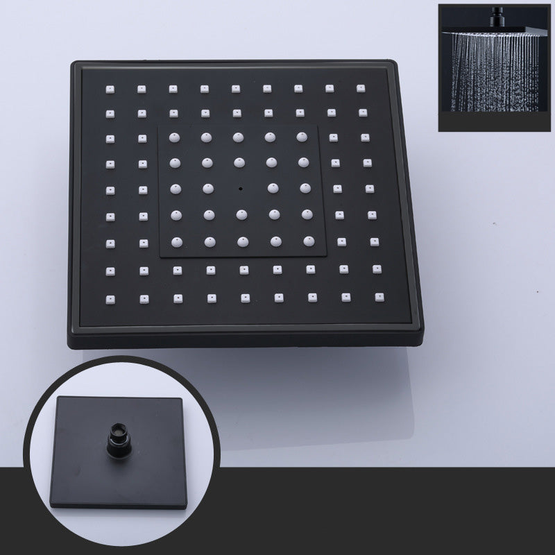 Sikunuo | Contemporary Style Shower Head Plastic Fixed Shower Head in Round and Square Shape