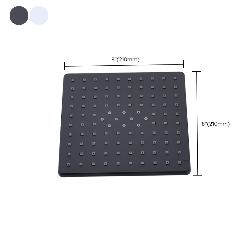Sikunuo | Contemporary Style Shower Head Plastic Fixed Shower Head in Round and Square Shape