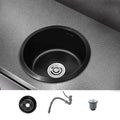 Sikunuo | Classic Round Sink Stainless Steel Built-in Sink Non-Slip Round Basin for the Kitchen