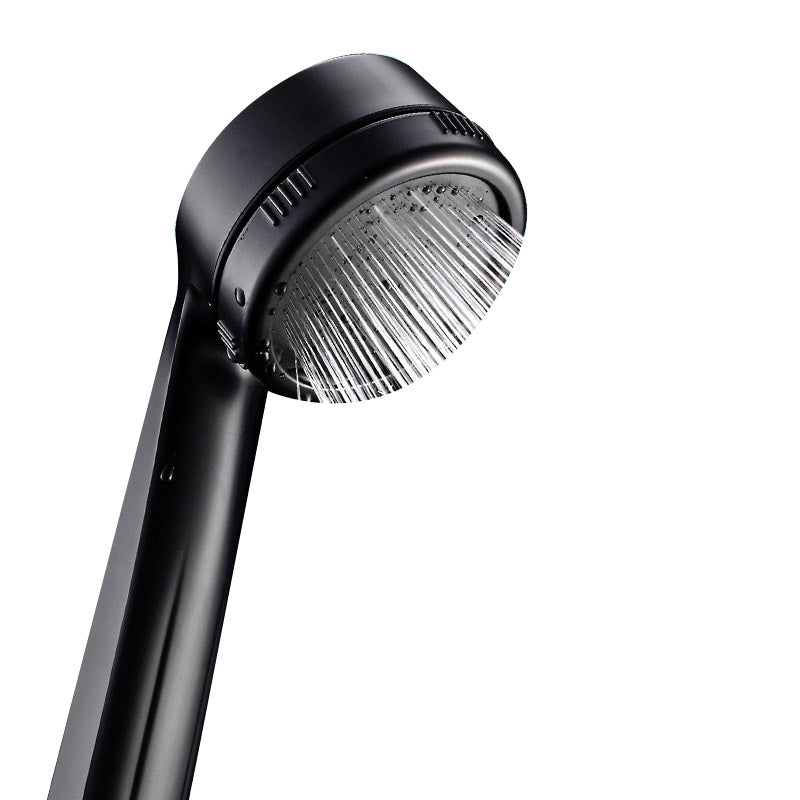 Sikunuo | Contemporary Shower Head Round Handheld Shower Head Combination in Black