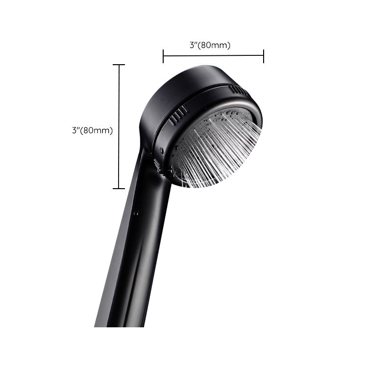 Sikunuo | Contemporary Shower Head Round Handheld Shower Head Combination in Black