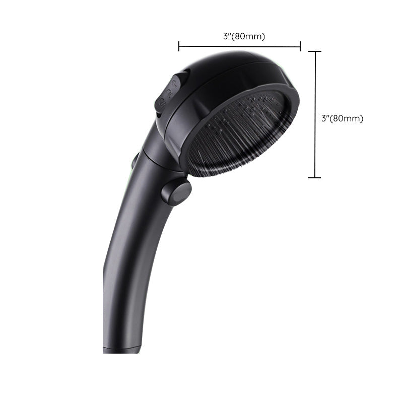 Sikunuo | Contemporary Shower Head Round Handheld Shower Head Combination in Black