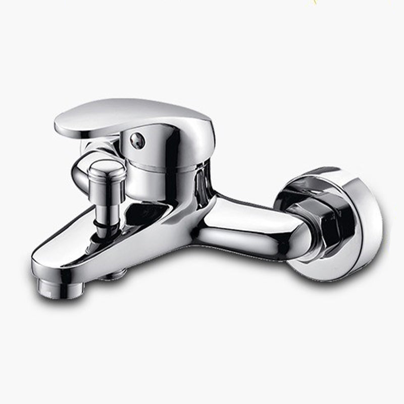 Sikunuo | Modern Silver Bathtub Spout Single-Hole and Two-Hole Installation Faucet