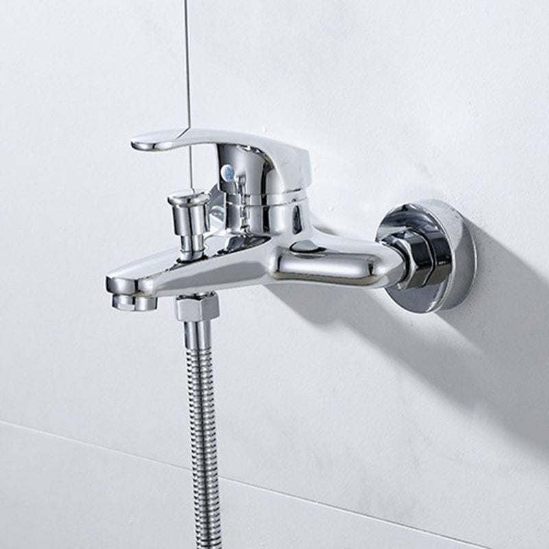 Sikunuo | Modern Silver Bathtub Spout Single-Hole and Two-Hole Installation Faucet