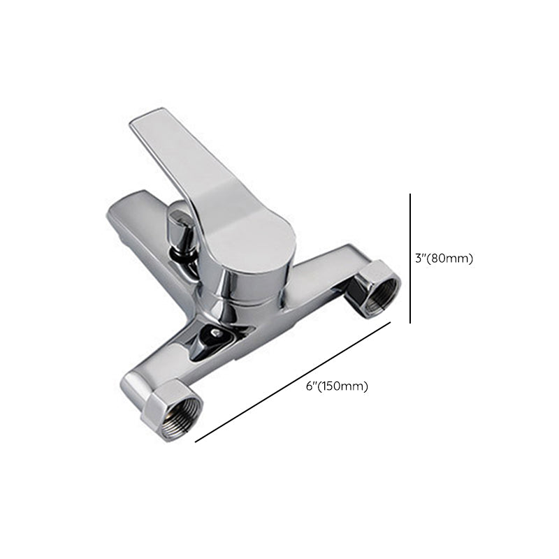 Sikunuo | Modern Silver Bathtub Spout Single-Hole and Two-Hole Installation Faucet