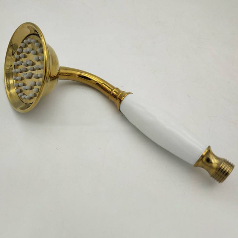 Sikunuo | Traditional Handheld Shower Head with Hose Polished Brass Wall Mounted Shower Head