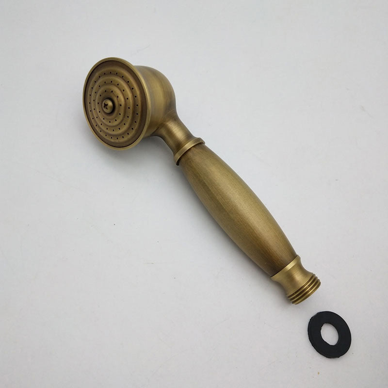 Sikunuo | Traditional Handheld Shower Head with Hose Polished Brass Wall Mounted Shower Head