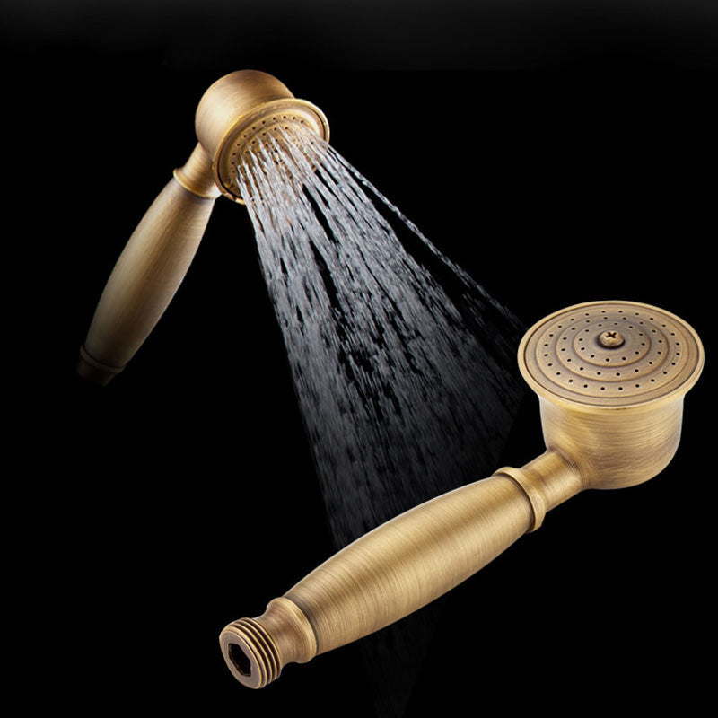 Sikunuo | Traditional Handheld Shower Head with Hose Polished Brass Wall Mounted Shower Head