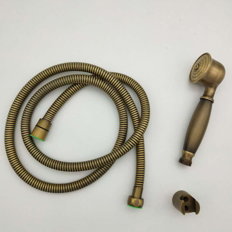 Sikunuo | Traditional Handheld Shower Head with Hose Polished Brass Wall Mounted Shower Head