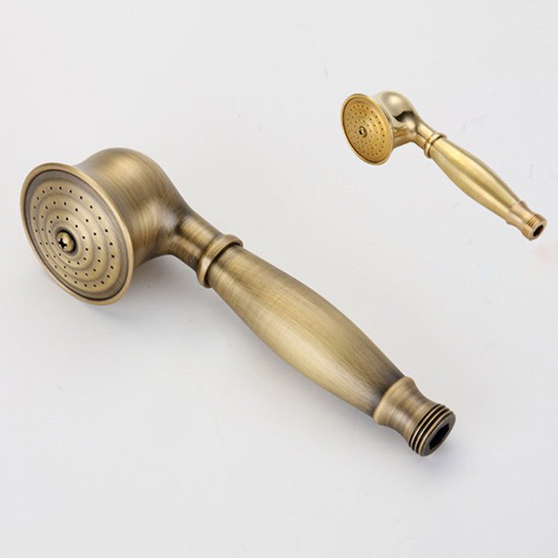 Sikunuo | Traditional Handheld Shower Head with Hose Polished Brass Wall Mounted Shower Head