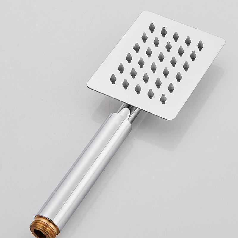 Sikunuo | Silver Square Double Shower Head Modern Water Filtration Wall-Mounted Shower Head