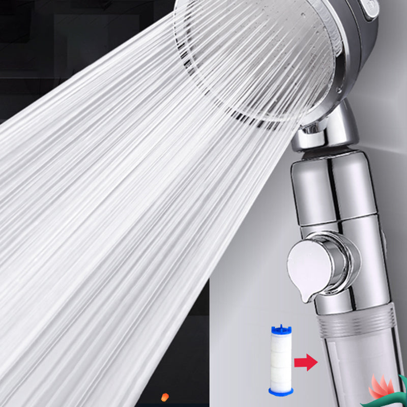 Sikunuo | Modern Handheld Shower Head Silver Round Standard Shower Heads