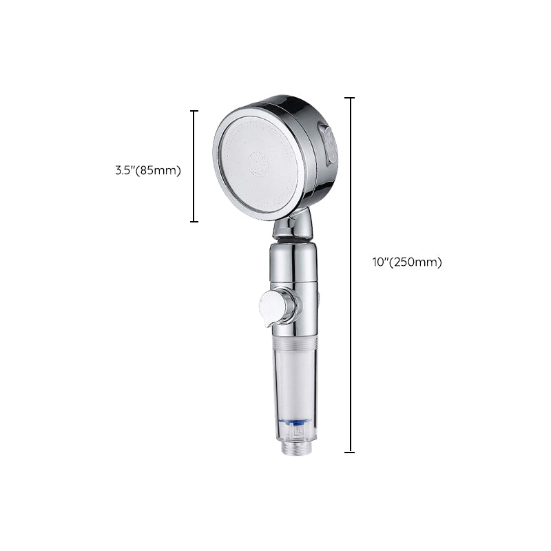 Sikunuo | Modern Handheld Shower Head Silver Round Standard Shower Heads