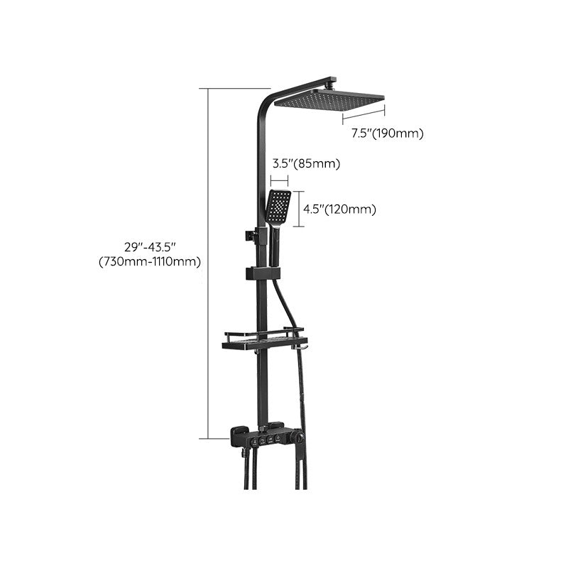 Sikunuo | Modern adjustable water flow shower faucet shower hose shower system on the wall