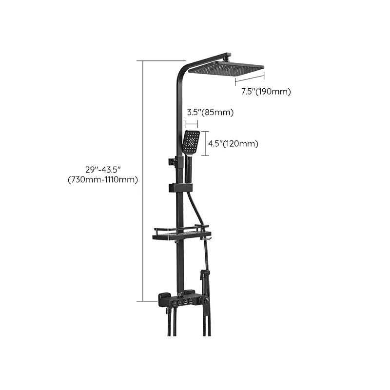 Sikunuo | Modern adjustable water flow shower faucet shower hose shower system on the wall
