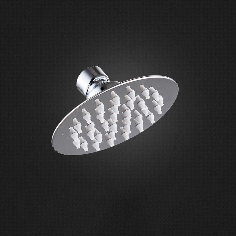 Sikunuo | Round shower head made of stainless steel in silver wall-mounted shower head