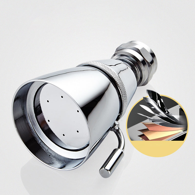 Sikunuo | Round shower head made of stainless steel in silver wall-mounted shower head