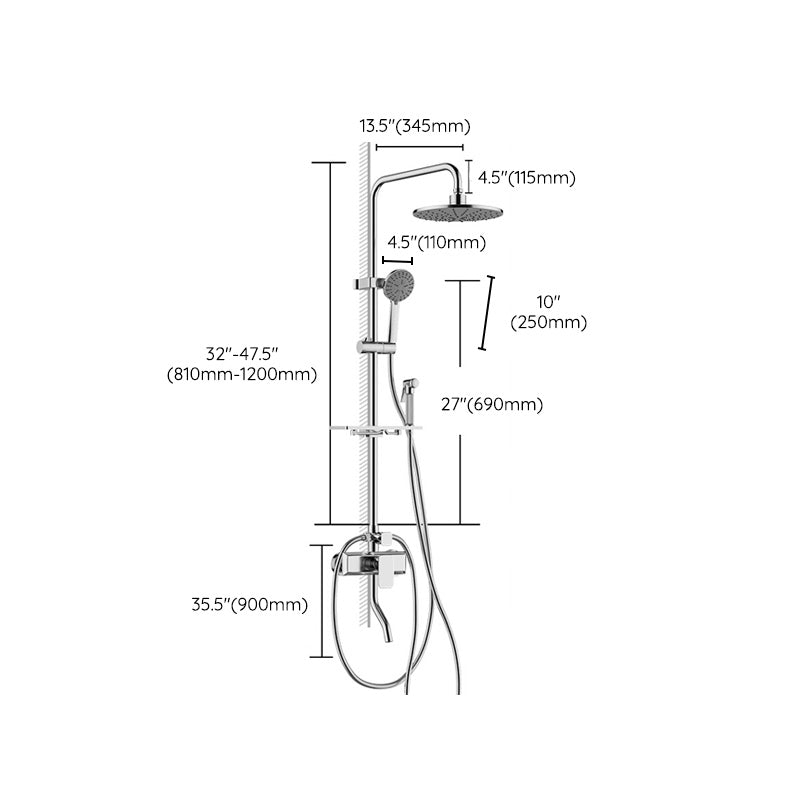 Sikunuo | Modern balanced printed converter faucet shower head shower fitting on the wall