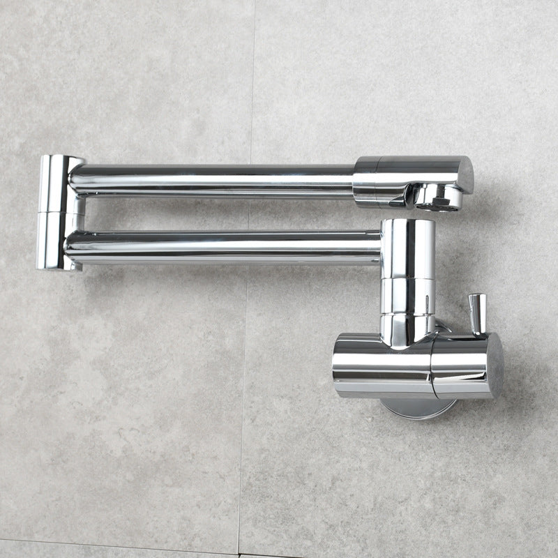 Sikunuo | Modern Pull-down Faucet Single Handle Wall Mounted Pot Filler Low Profile 1 Holder Filler