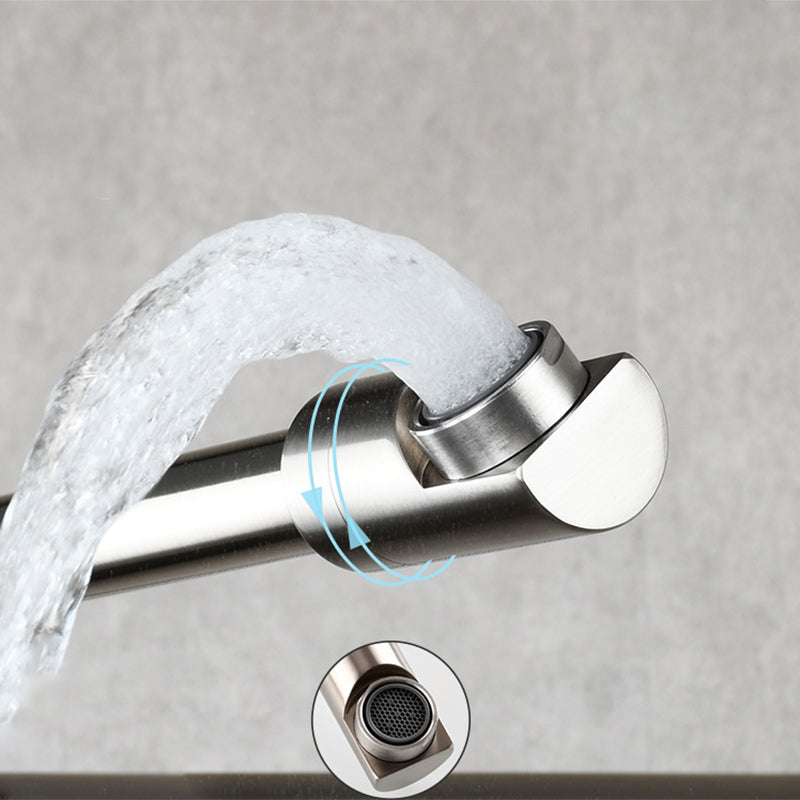 Sikunuo | Modern Pull-down Faucet Single Handle Wall Mounted Pot Filler Low Profile 1 Holder Filler