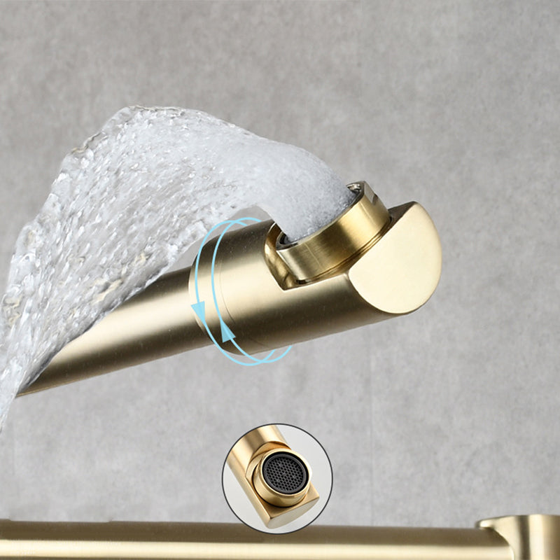 Sikunuo | Modern Pull-down Faucet Single Handle Wall Mounted Pot Filler Low Profile 1 Holder Filler