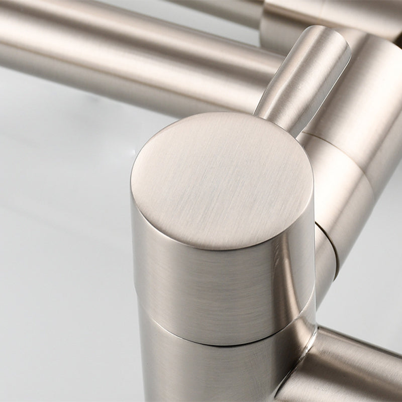 Sikunuo | Modern Pull-down Faucet Single Handle Wall Mounted Pot Filler Low Profile 1 Holder Filler