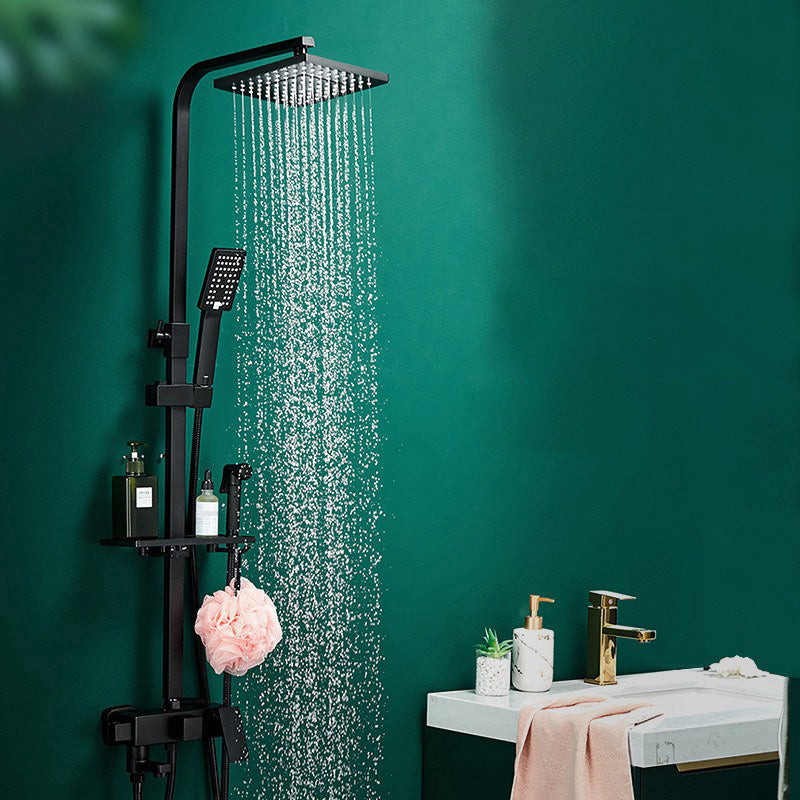 Sikunuo | Adjustable Spray Sample Shower Combination Metal Shower Fitting Arm Shower Head with Slip Bar