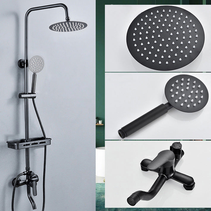 Sikunuo | Adjustable Spray Sample Shower Combination Metal Shower Fitting Arm Shower Head with Slip Bar